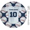 Baseball Jersey Glass Appetizer / Dessert Plate 8" (Personalized)