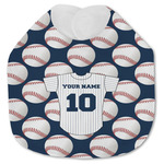 Baseball Jersey Jersey Knit Baby Bib w/ Name and Number