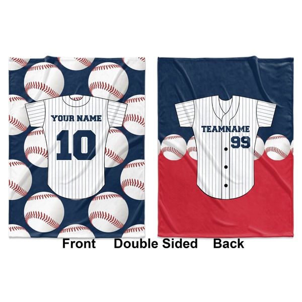 Baseball Jersey Baby Blanket (Double Sided - Printed Front and Back)