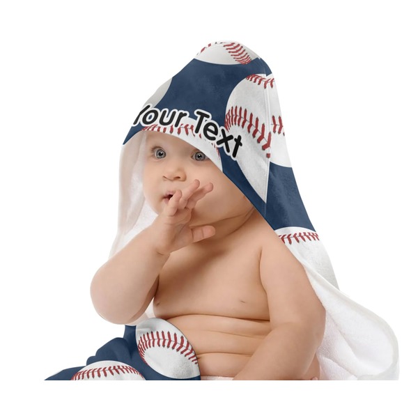 Baseball Jersey Baby Hooded Towel on Child