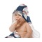 Baseball Jersey Baby Hooded Towel on Child