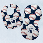Baseball Jersey Baby Bib & Burp Set w/ Name and Number