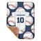 Baseball Jersey Baby Sherpa Blanket - Corner Showing Soft