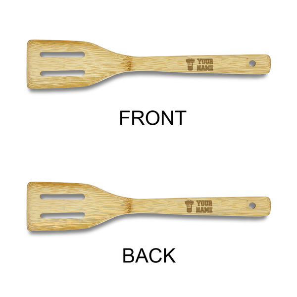Baseball Jersey Bamboo Slotted Spatulas - Double Sided - APPROVAL