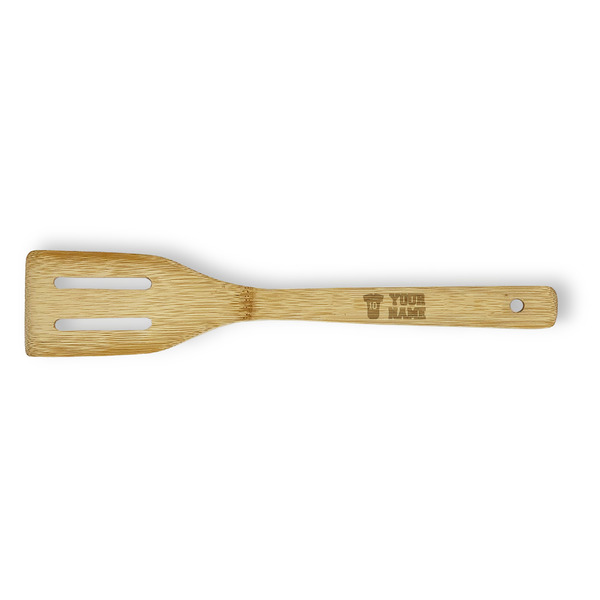 Custom Baseball Jersey Bamboo Slotted Spatula - Single Sided (Personalized)