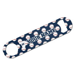 Baseball Jersey Bar Bottle Opener - White w/ Name and Number