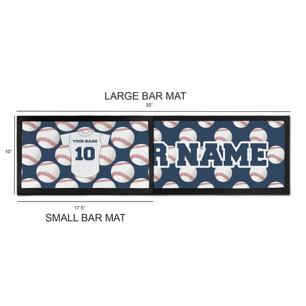 Baseball Jersey Bar Mats - Sizing Chart