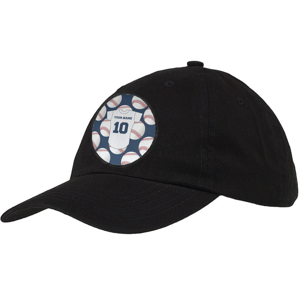 Custom Baseball Jersey Baseball Cap - Black (Personalized)