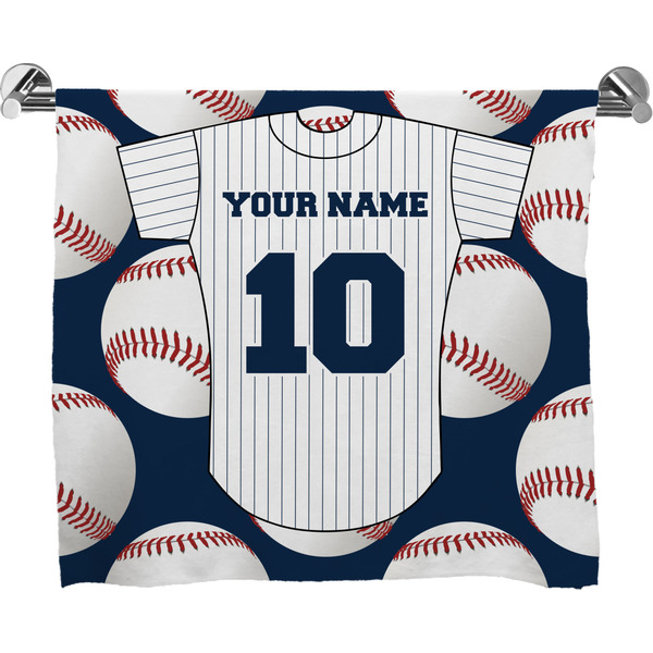 Custom Baseball Jersey Bath Towel (Personalized)