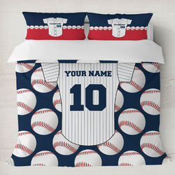 Baseball Jersey Duvet Cover Set - King (Personalized)