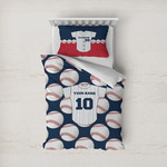 Baseball Jersey Duvet Cover Set - Twin (Personalized)
