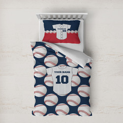 Baseball Jersey Duvet Cover Set - Twin XL (Personalized)
