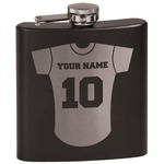 Baseball Jersey Black Flask Set (Personalized)