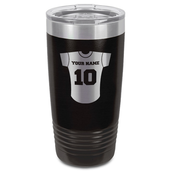 Baseball Jersey Black Polar Camel Tumbler - 20oz - Front