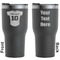 Baseball Jersey Black RTIC Tumbler - Front and Back