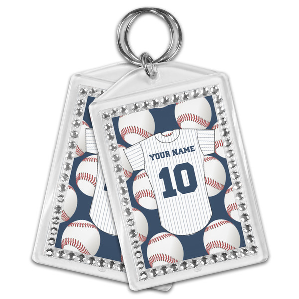 Baseball Jersey Bling Keychain - MAIN