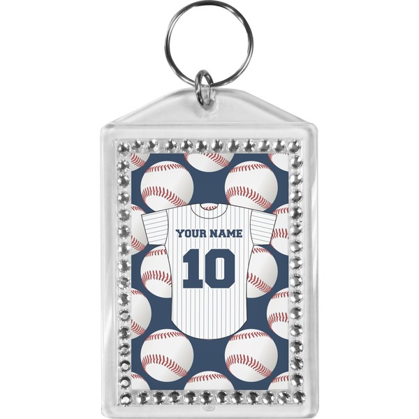 Custom Baseball Jersey Bling Keychain (Personalized)