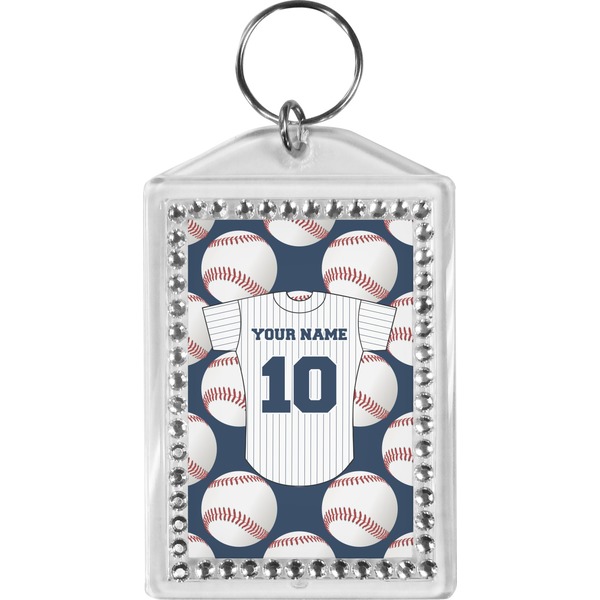 Custom Baseball Jersey Bling Keychain (Personalized)