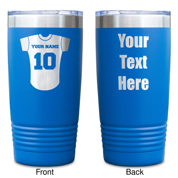 Baseball Jersey Blue Polar Camel Tumbler - 20oz - Double Sided - Approval