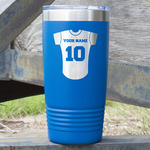 Baseball Jersey 20 oz Stainless Steel Tumbler - Royal Blue - Single Sided (Personalized)