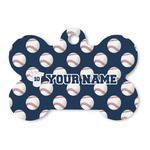 Baseball Jersey Bone Shaped Dog ID Tag (Personalized)
