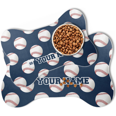 Baseball Jersey Bone Shaped Dog Food Mat (Personalized)