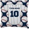Baseball Jersey Burlap Pillow 18"