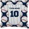 Baseball Jersey Faux-Linen Throw Pillow 18" (Personalized)