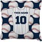 Baseball Jersey Burlap Pillow 22"