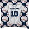 Baseball Jersey Burlap Pillow 24"