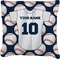Baseball Jersey Faux-Linen Throw Pillow 26" (Personalized)