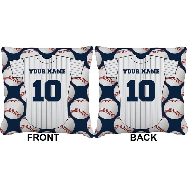 Baseball Jersey Burlap Pillow Approval