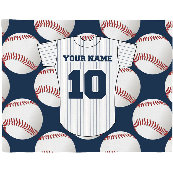 Custom Baseball Jersey Woven Fabric Placemat - Twill w/ Name and Number