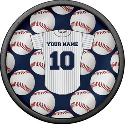 Baseball Jersey Cabinet Knob (Black) (Personalized)