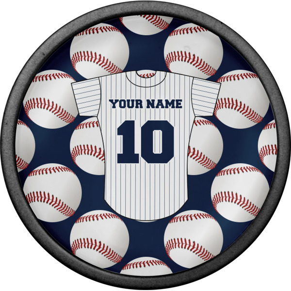 Baseball Jersey Cabinet Knob - Black - Front