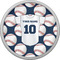 Baseball Jersey Cabinet Knob - Nickel - Front