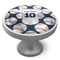 Baseball Jersey Cabinet Knob - Nickel - Side