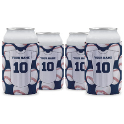 Baseball Jersey Can Cooler (12 oz) - Set of 4 w/ Name and Number