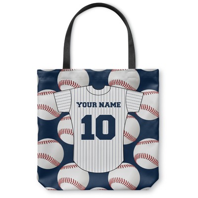 Baseball Jersey Canvas Tote Bag (Personalized)
