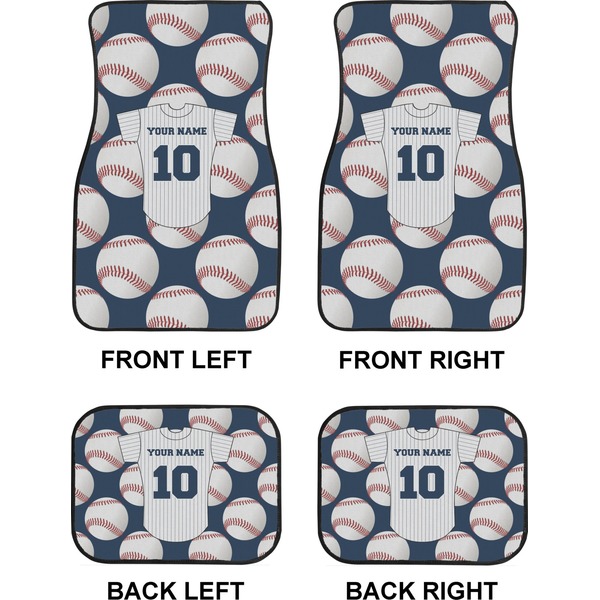 Baseball Jersey Car Floor Mats Set (2F + 2B)