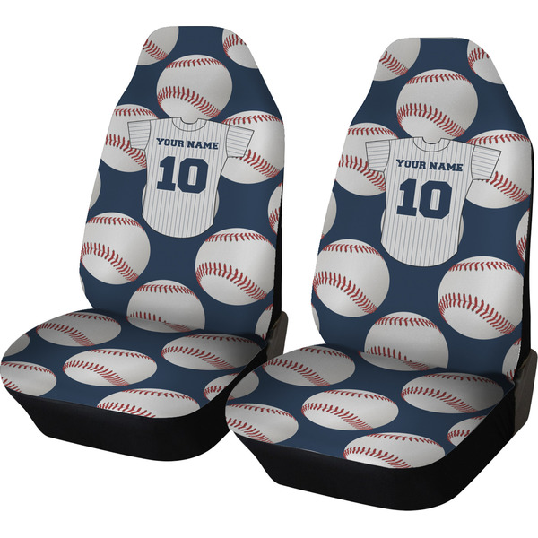 Custom Baseball Jersey Car Seat Covers (Set of Two) (Personalized)