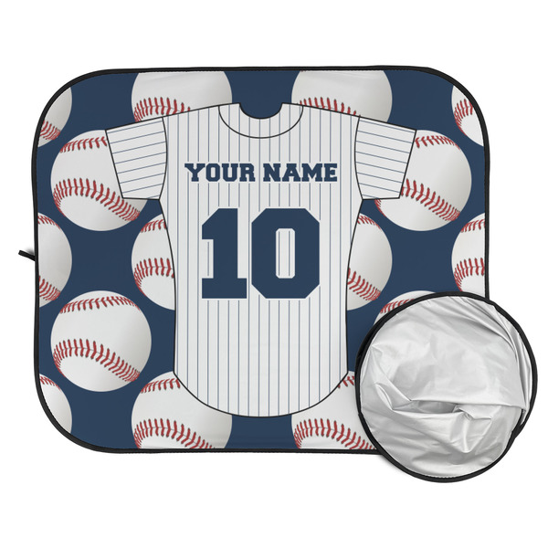 Baseball Jersey Car Sun Shades - FOLDED & UNFOLDED