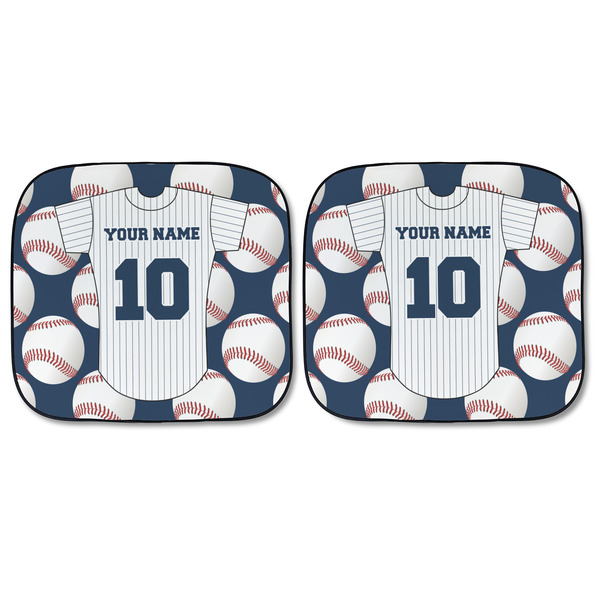 Baseball Jersey Car Sun Shades - FRONT