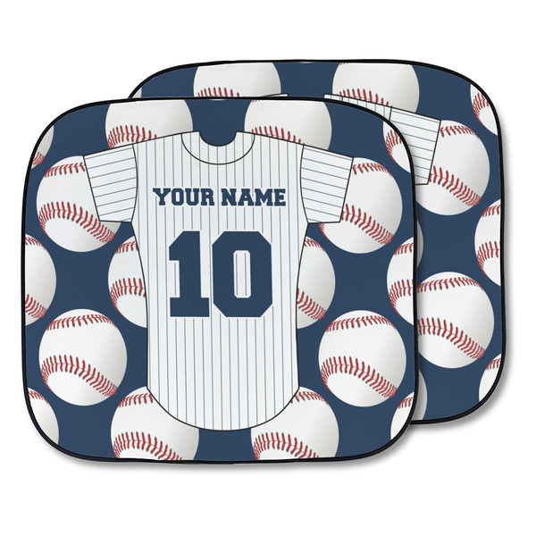 Custom Baseball Jersey Car Sun Shade - Two Piece (Personalized)