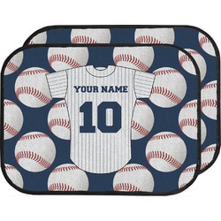 Baseball Jersey Car Floor Mats (Back Seat) (Personalized)