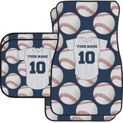 Baseball Jersey Car Floor Mats Set - 2 Front & 2 Back (Personalized)