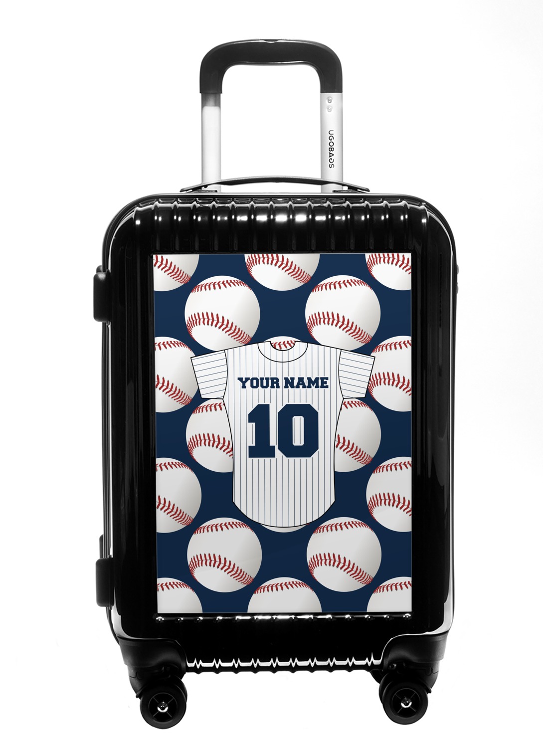 Custom Baseball Jersey Carry On Hard Shell Suitcase (Personalized