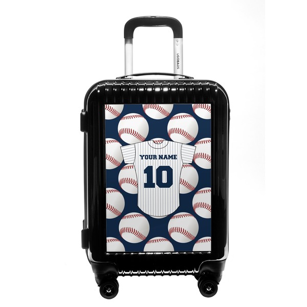 Custom Baseball Jersey Carry On Hard Shell Suitcase (Personalized)