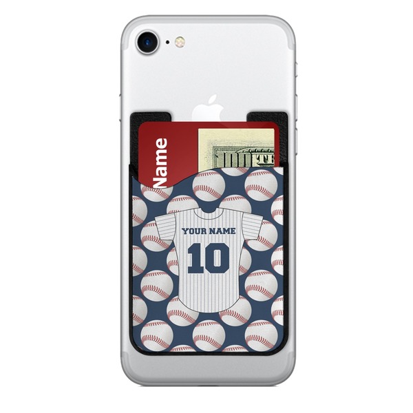 Custom Baseball Jersey 2-in-1 Cell Phone Credit Card Holder & Screen Cleaner (Personalized)