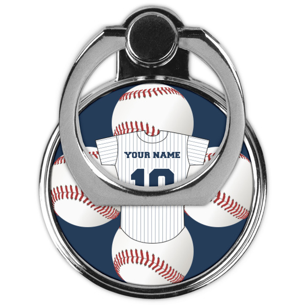 Baseball Jersey Cell Phone Ring Stand & Holder - Front (Collapsed)